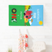 1. Geburtstag Landtiere Barnyard Fun Kinder Banner (Insitu)