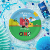 1. Geburtstag Landtiere Barnyard Fun Kinder Pappteller (Party)