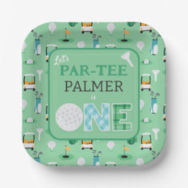 1. Geburtstag Let's Par-T Golf Party Pappteller