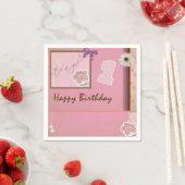1. Geburtstag Little Girl Paper Napkin Serviette (Beispiel)