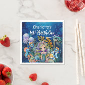 1. Geburtstag Meerjungfrau Serviette (Beispiel)
