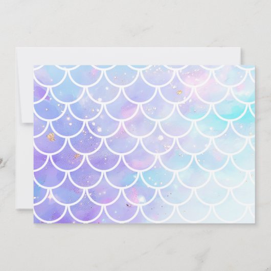 1. Geburtstag Mermaid Foto Geburtstag Einladung (Rückseite)