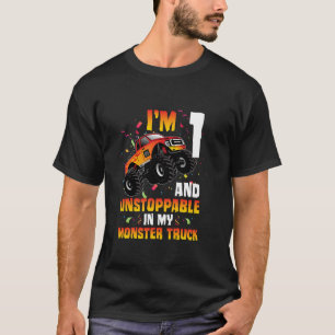 1. Geburtstag Monster Truck Boys Party 1 Jahr K T-Shirt