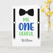 1. Geburtstag Mr Onederful Suspender Boy Ein Jahr Karte (Gelbe Blume)