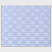 1. Geburtstag Niedlich Blue Simple Baby Shower Boy Geschenkpapier (Flach)