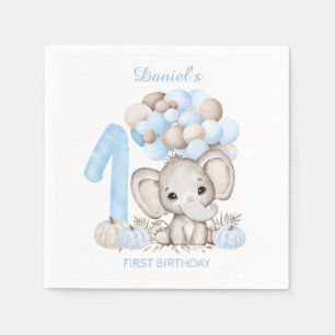 1. Geburtstag Niedlich Elephant Fall Boy Paper Nap Serviette