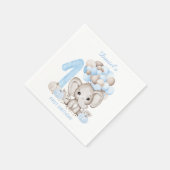 1. Geburtstag Niedlich Elephant Fall Boy Paper Nap Serviette (Ecke)
