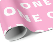 1. Geburtstag Niedlich Pink Boho Girl Kinder Geschenkpapier (Rolleneckpunkt)