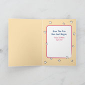 1. Geburtstag Niedlich Super Girl Cartoon Sweet He Karte (Innenseite)