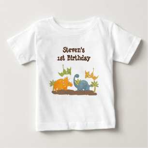 1. Geburtstag Niedliche Dinosaurier Prähistorische Baby T-shirt