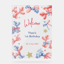 1. Geburtstag Niedlicher Ballon 4. Juli Party Will