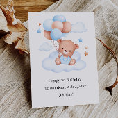 1. Geburtstag Niedlicher Teddybär Einladung