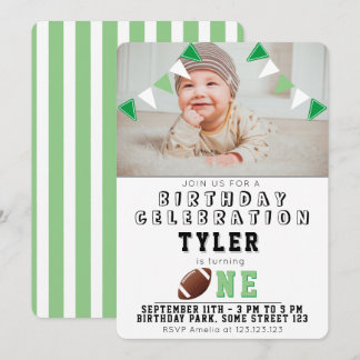 1. Geburtstag Niedliches American Football Kids Fo Einladung