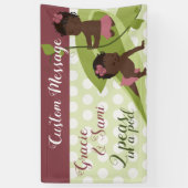 1. Geburtstag oder Baby Shower Banner für Twin Gir (Vertikal)
