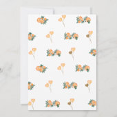 1. Geburtstag, Orangenzitruskranz Einladung (Rückseite)