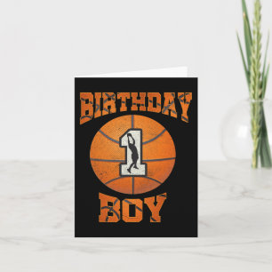 1. Geburtstag Outfit Boy Basketball 1 Jahr Ol Karte