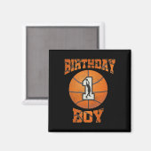 1. Geburtstag Outfit Boy Basketball 1 Jahr Ol Magnet (Vorderseite/Rückseite)