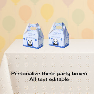 1. Geburtstag Panda blaues Party Geschenkschachtel