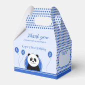 1. Geburtstag Panda blaues Party Geschenkschachtel (Vorderseite)