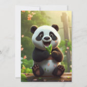 1. Geburtstag Panda Personalisierter Name Alter Ki Einladung (Rückseite)