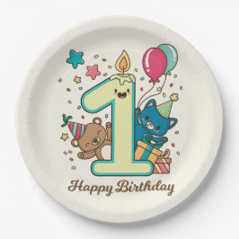 1. Geburtstag Pappteller