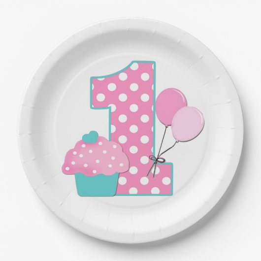 1. Geburtstag Pappteller (Vorderseite)