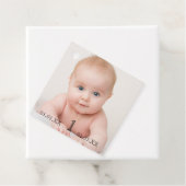 1. Geburtstag Party Baby Foto Vielen Dank Geschenkanhänger (Beispiel)