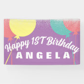 1. Geburtstag Party Ballon Colorful Banner (Horizontal)