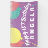 1. Geburtstag Party Ballon Colorful Banner (Vertikal)