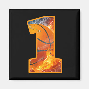 1. Geburtstag Party Basketball Drucknummer 1 Jahr Magnet
