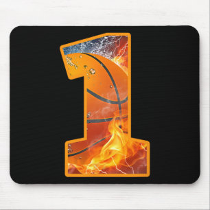 1. Geburtstag Party Basketball Drucknummer 1 Jahr Mousepad