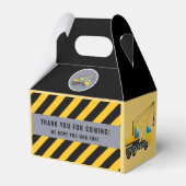 1. Geburtstag Party Bauwagen Vielen Dank Geschenkschachtel (Rückseite)