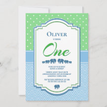 1. Geburtstag Party Blaue Elefanten