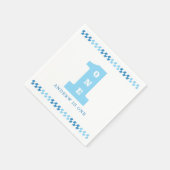 1. Geburtstag Party Boys Blue One Serviette (Ecke)