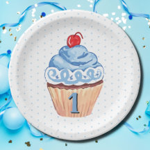 1. Geburtstag Party Cupcake Boys Blue