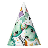 1. Geburtstag Party Dinosaur Junge Kinder Partyhütchen (Rückseite)