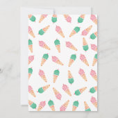 1. Geburtstag Party | Einladung von Eiscreme (Rückseite)