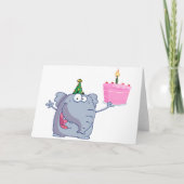 1. Geburtstag Party Elephant Grußkarten Karte (Vorderseite)