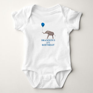 1. Geburtstag Party Feier Blue Boy Kids Baby Strampler