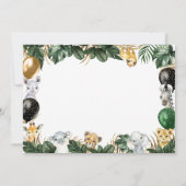 1. Geburtstag Party Foto Jungle Safari Wild One Einladung (Rückseite)