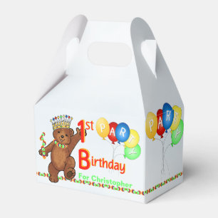 1. Geburtstag Party-Gewohnheit Teddy-Bärn-Prinz- Geschenkschachtel