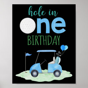 1. Geburtstag Party Golfer Hole in einem Geburtsta Poster