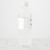1. Geburtstag Party | Junge | Wasserflaschenetiket Wasserflaschenetikett (Rückseite)