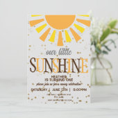 1. Geburtstag Party kundenspezifisch Einladung (Stehend Vorderseite)