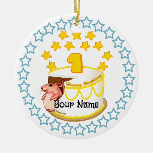 1. Geburtstag Party Maus Birthday Ornamente (Vorne)