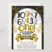 1. Geburtstag Party Neujahr Countdown Einladung (Vorderseite)