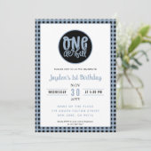 1. Geburtstag Party Niedlich Onederful Pastel Blue Einladung (Stehend Vorderseite)