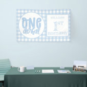 1. Geburtstag Party Niedlich Pastel Blue Onederful Banner (Messeveranstaltung)