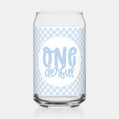 1. Geburtstag Party Niedlich Pastel Blue Onederful Dosenglas (Rückseite)