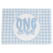 1. Geburtstag Party Niedlich Pastel Blue Onederful Große Geschenktüte (Vorderseite)